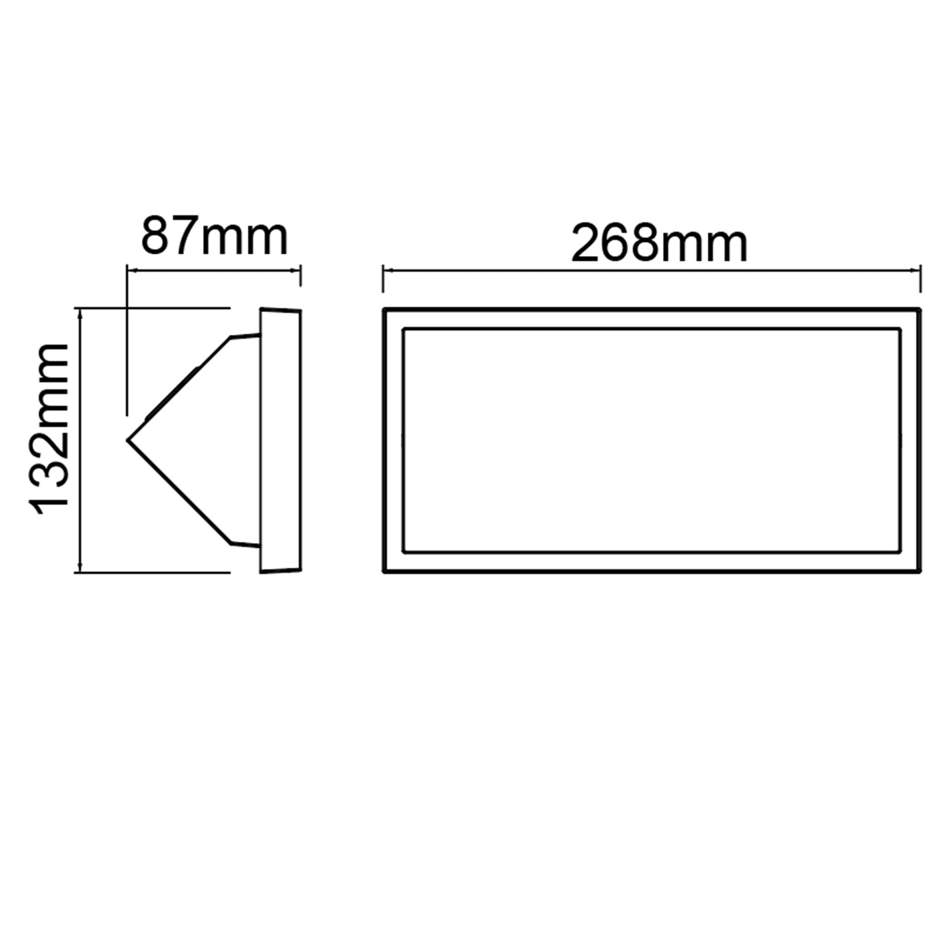 CREEK * APLIQUE EXTERIOR NEGRO LED IP65 - 20W - CCT