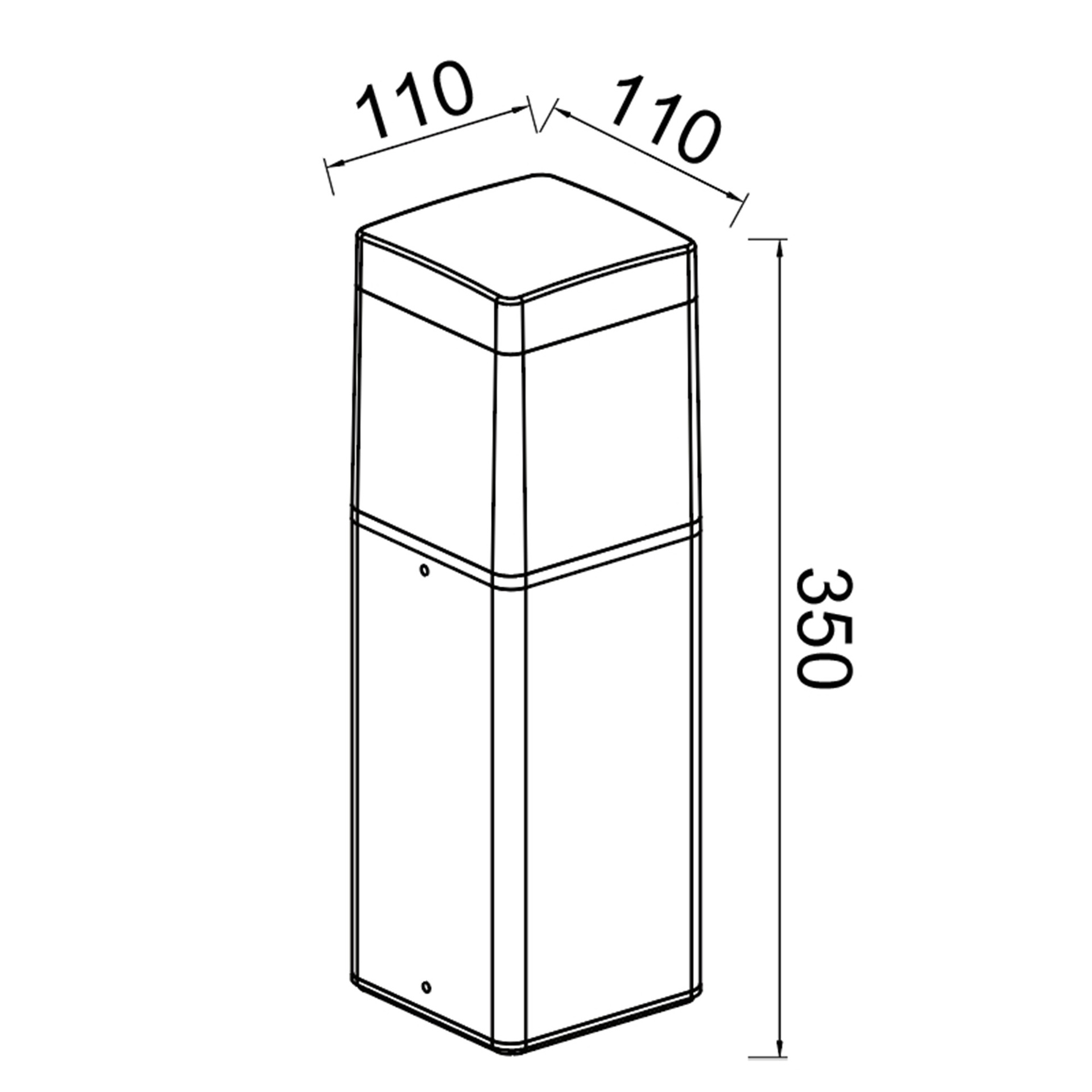 CHICAGO * OVERWALL EXTERIOR WHITE (SQUARE)  35CM IP65 E27