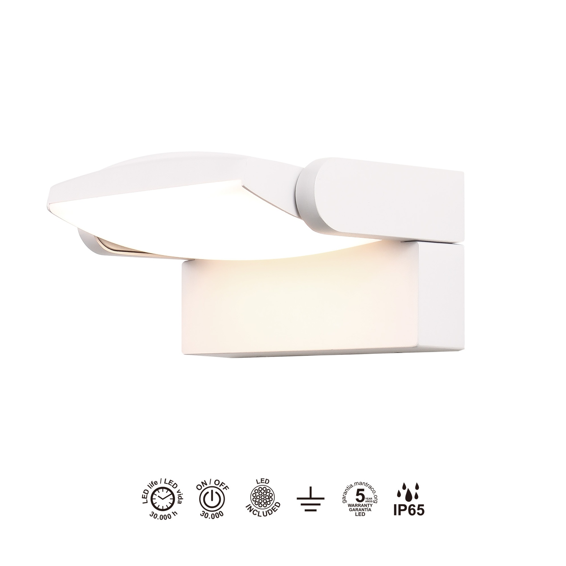 HOOD * APPLIQUE LED 12W 3000K BLANC