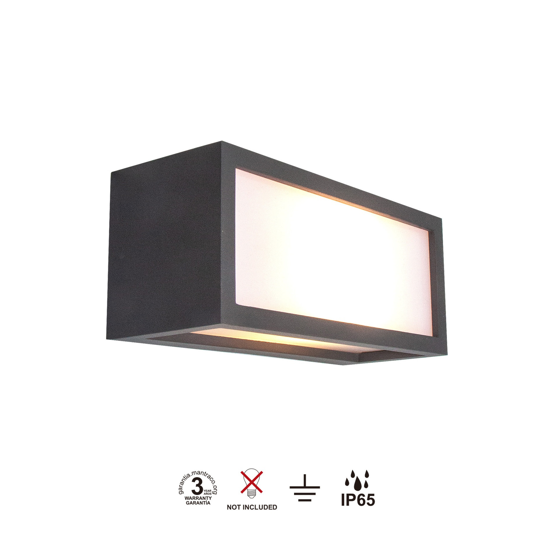 UTAH * EXTERIOR WALL LAMP DARK GREY  IP65 - 1L*E27