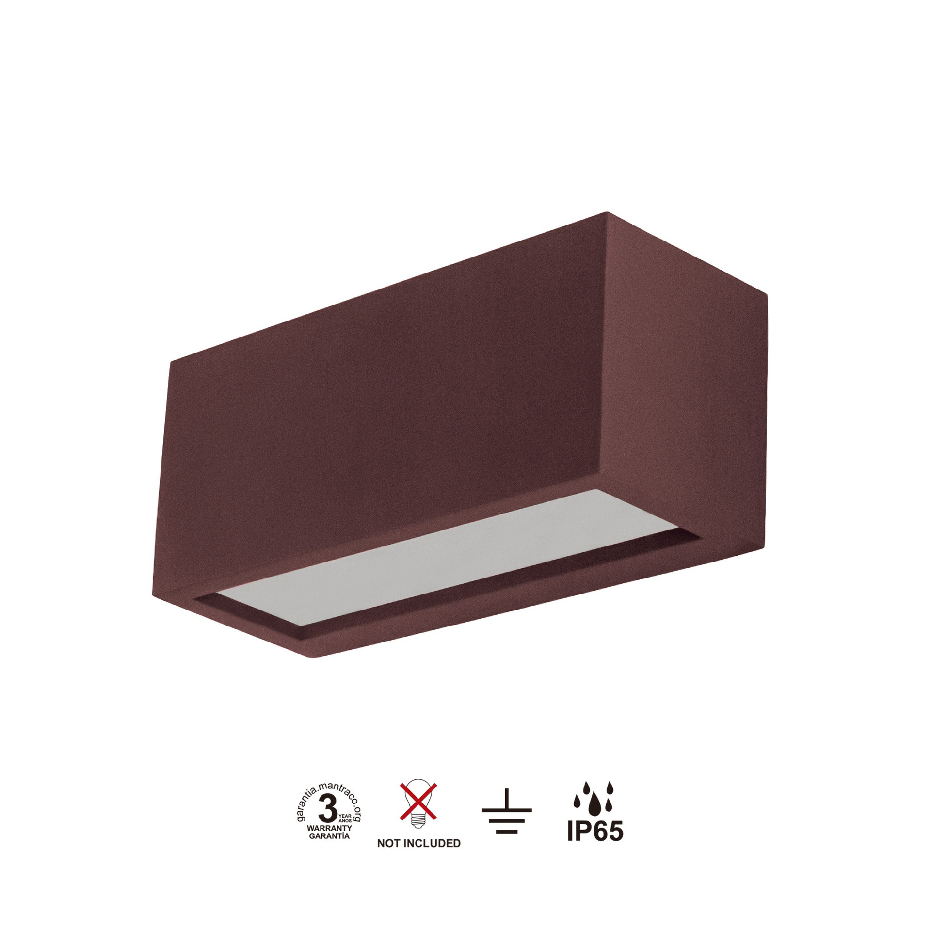 UTAH * APPLIQUE ESTERNO CORTEN IP65 - 1L*E27