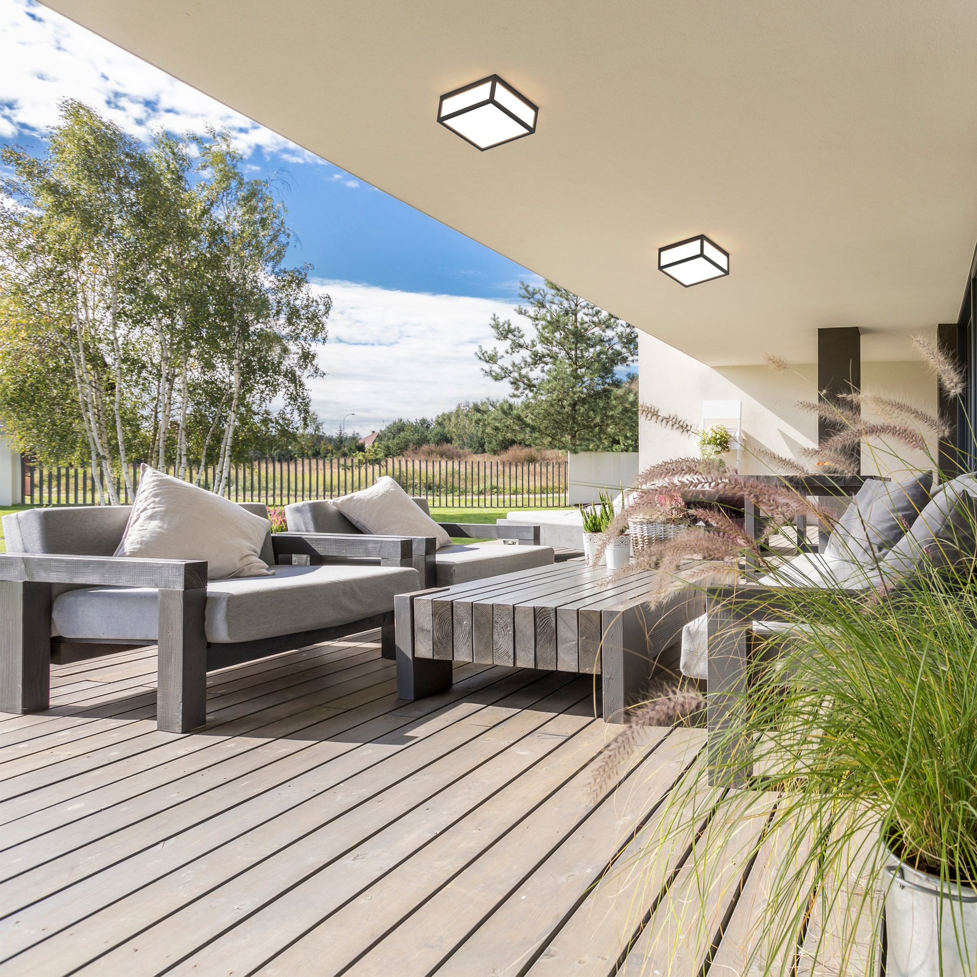UTAH * EXTERIOR  CEILING DARK GREY   - 2L*E27