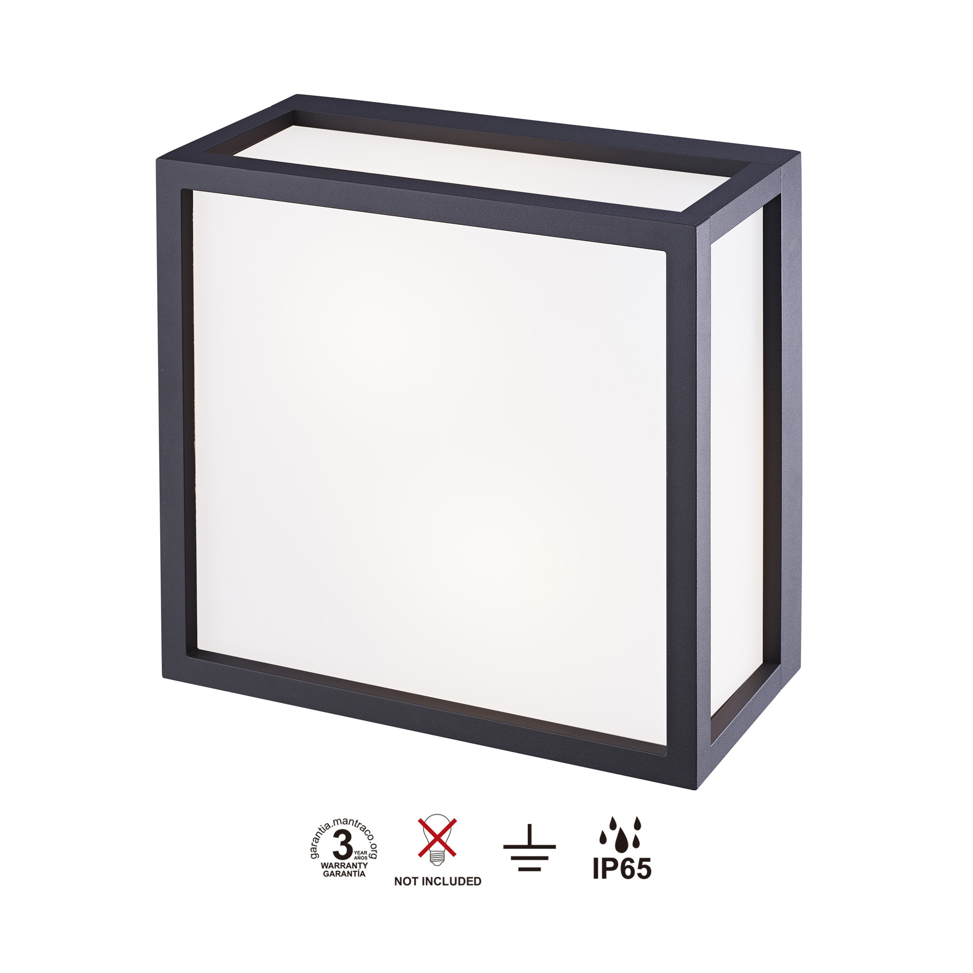 UTAH * EXTERIOR  CEILING DARK GREY   - 2L*E27