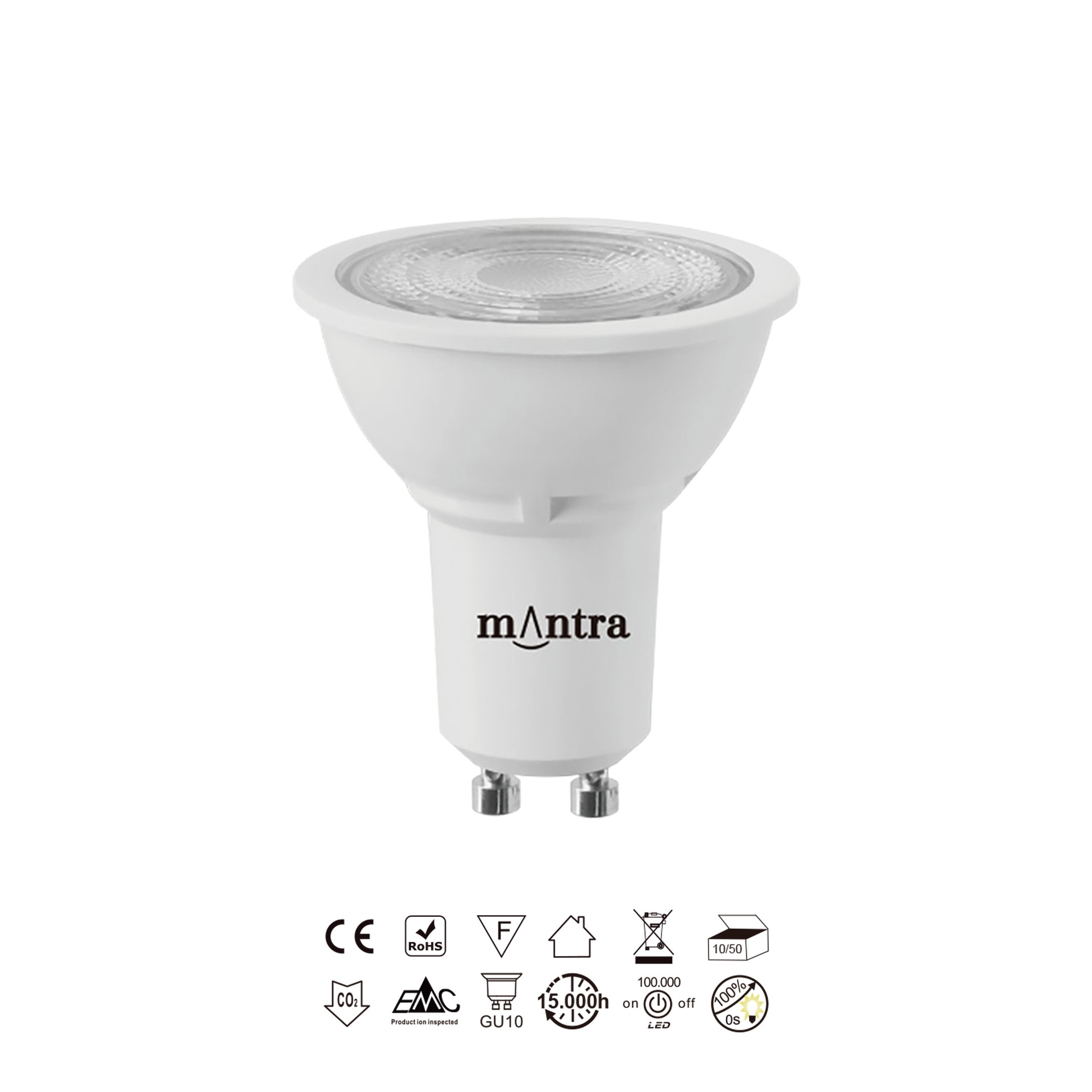 LAMPADINA LED * GU10 8W 38º 3000K