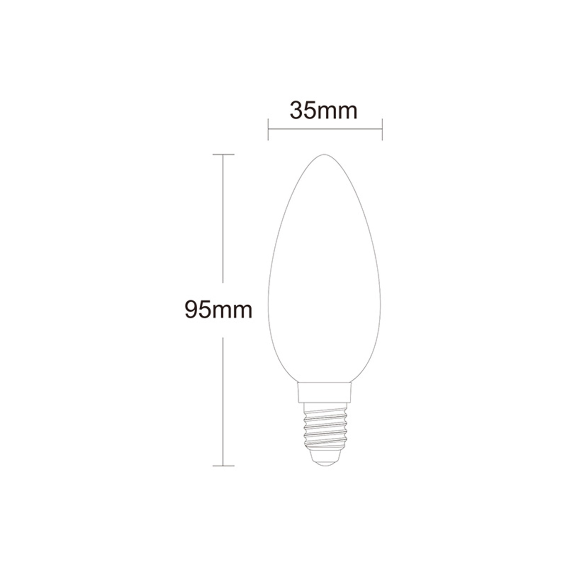 LAMPADINA LED * E14 CANDELA OPALE 4,5W 3000K DIM