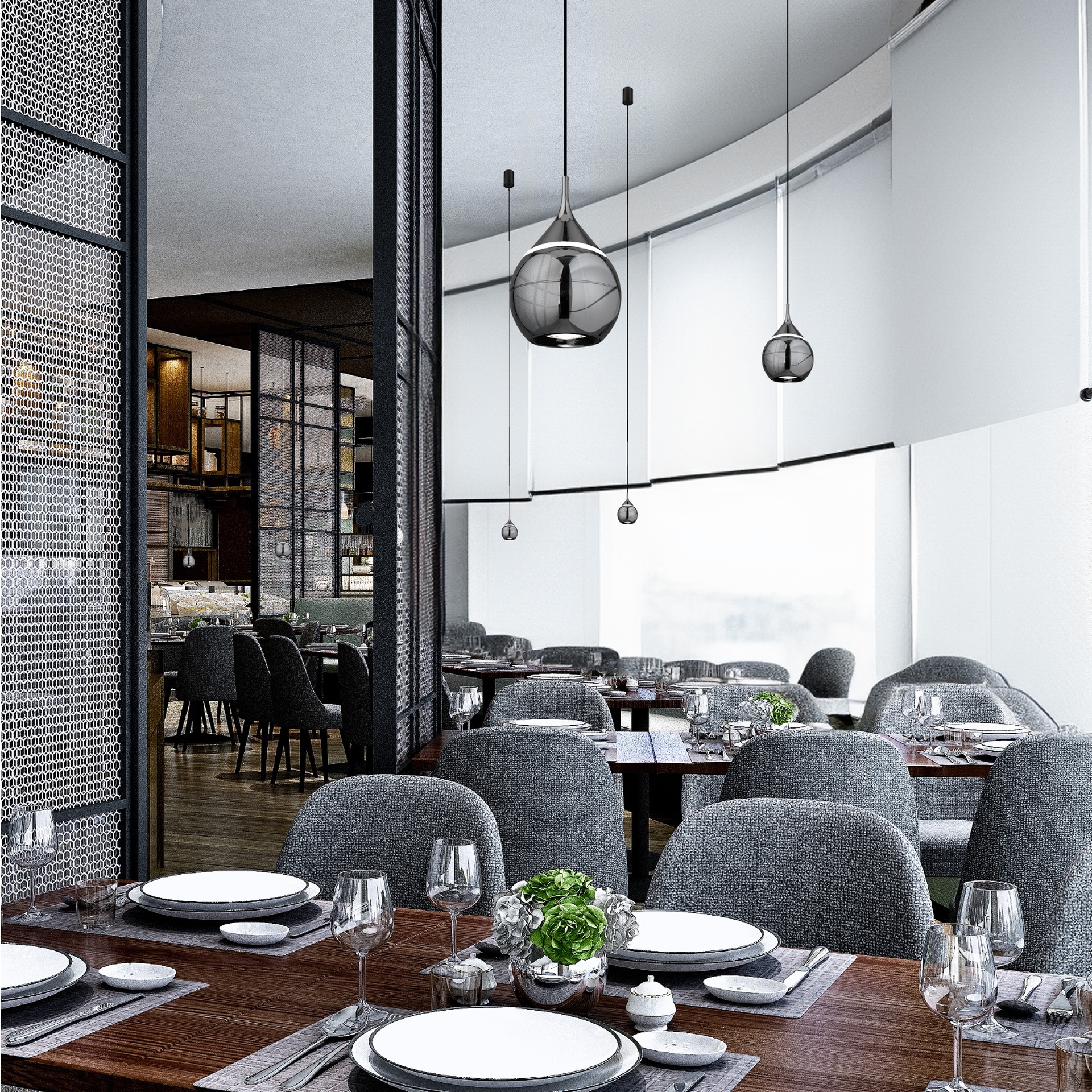 DROP * LED PENDANT 7W 3000K 36° BLACK PERL