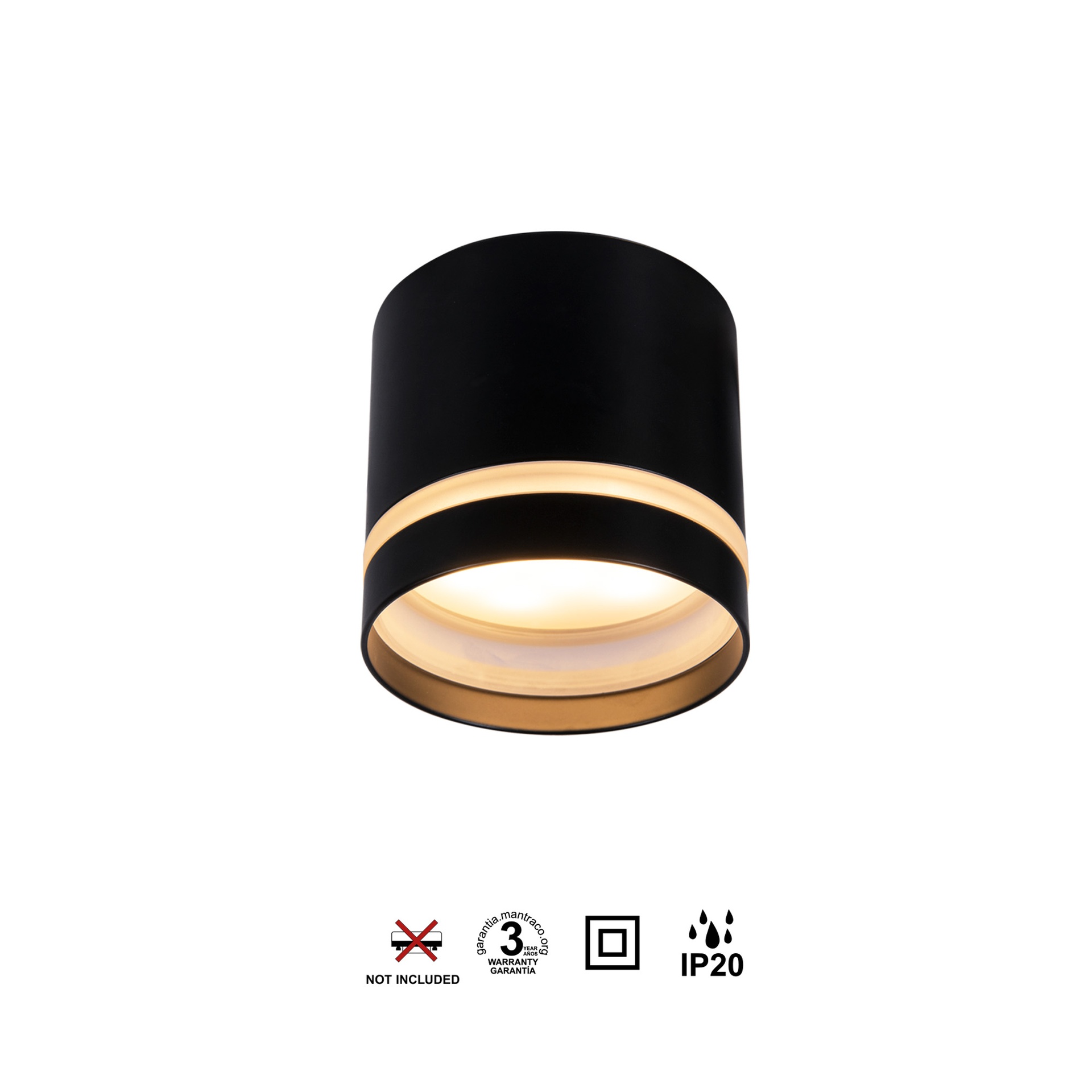 Split · Lampade da soffitto · Nero