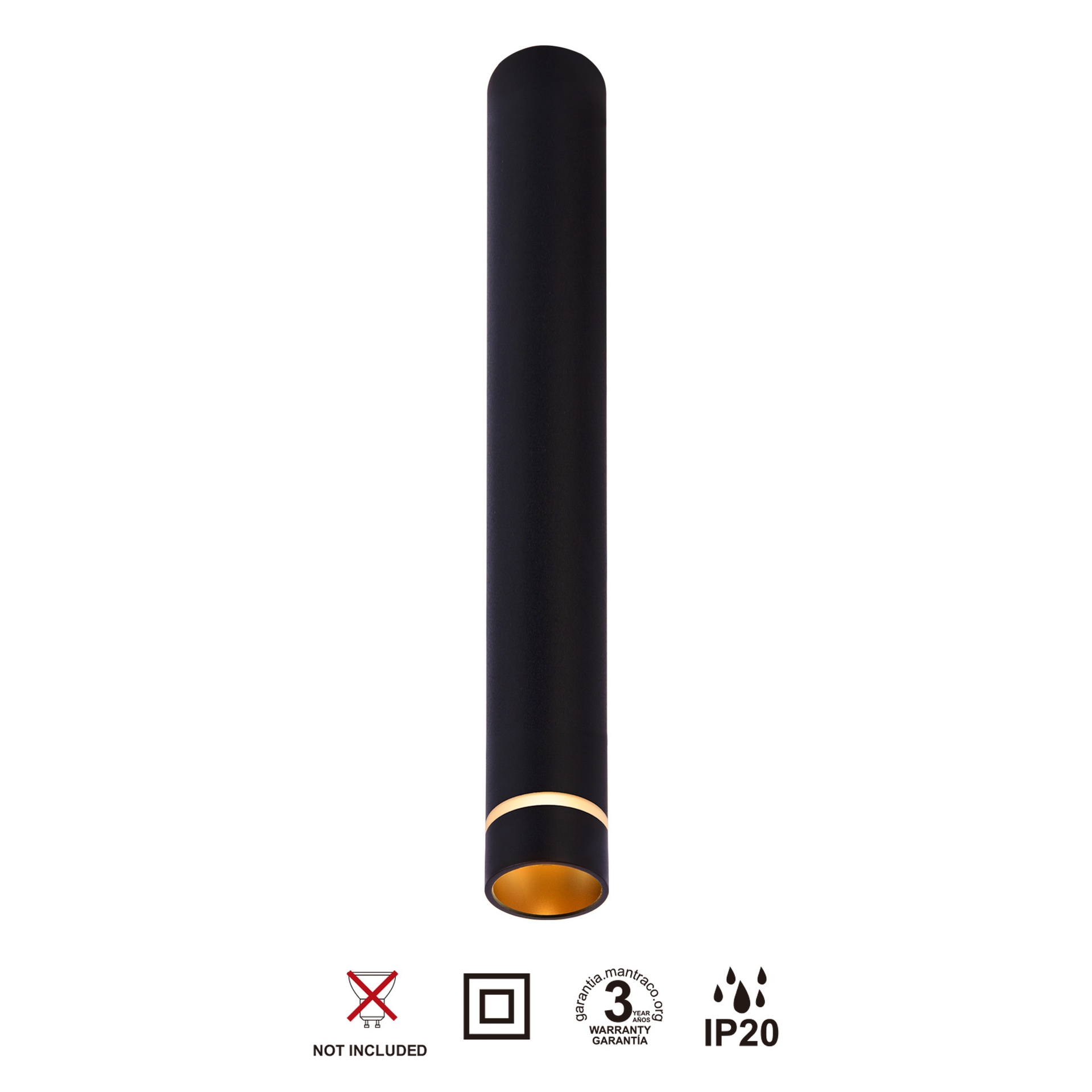 SPLIT * FARETTO L MINI GU10 NERO