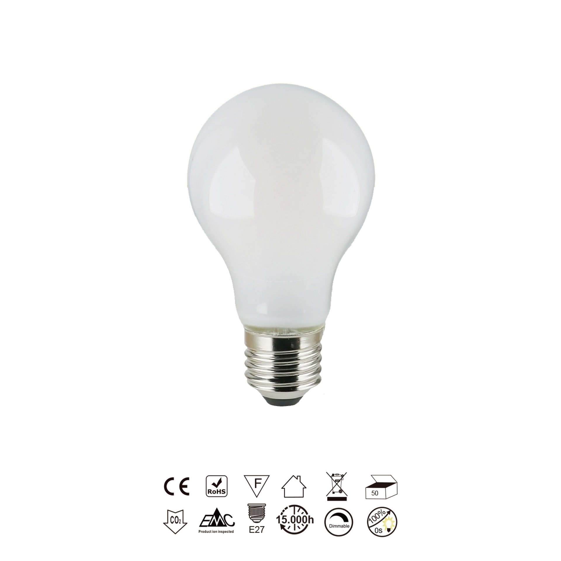 Lampadina LED * E27 OPALE STANDARD – DIM - 12W – 4000K