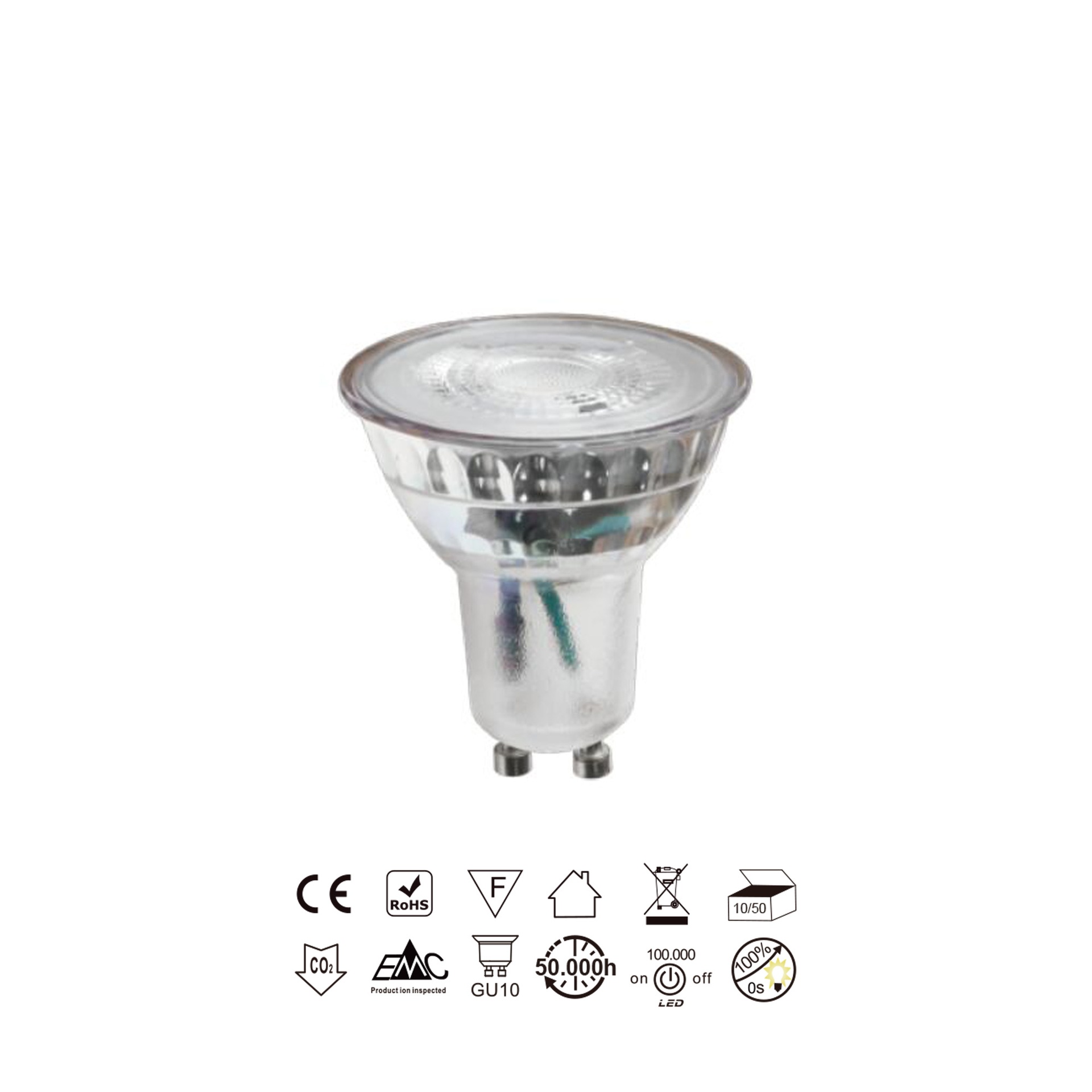Bombillas GU10 · Bombillas LED · Transparente