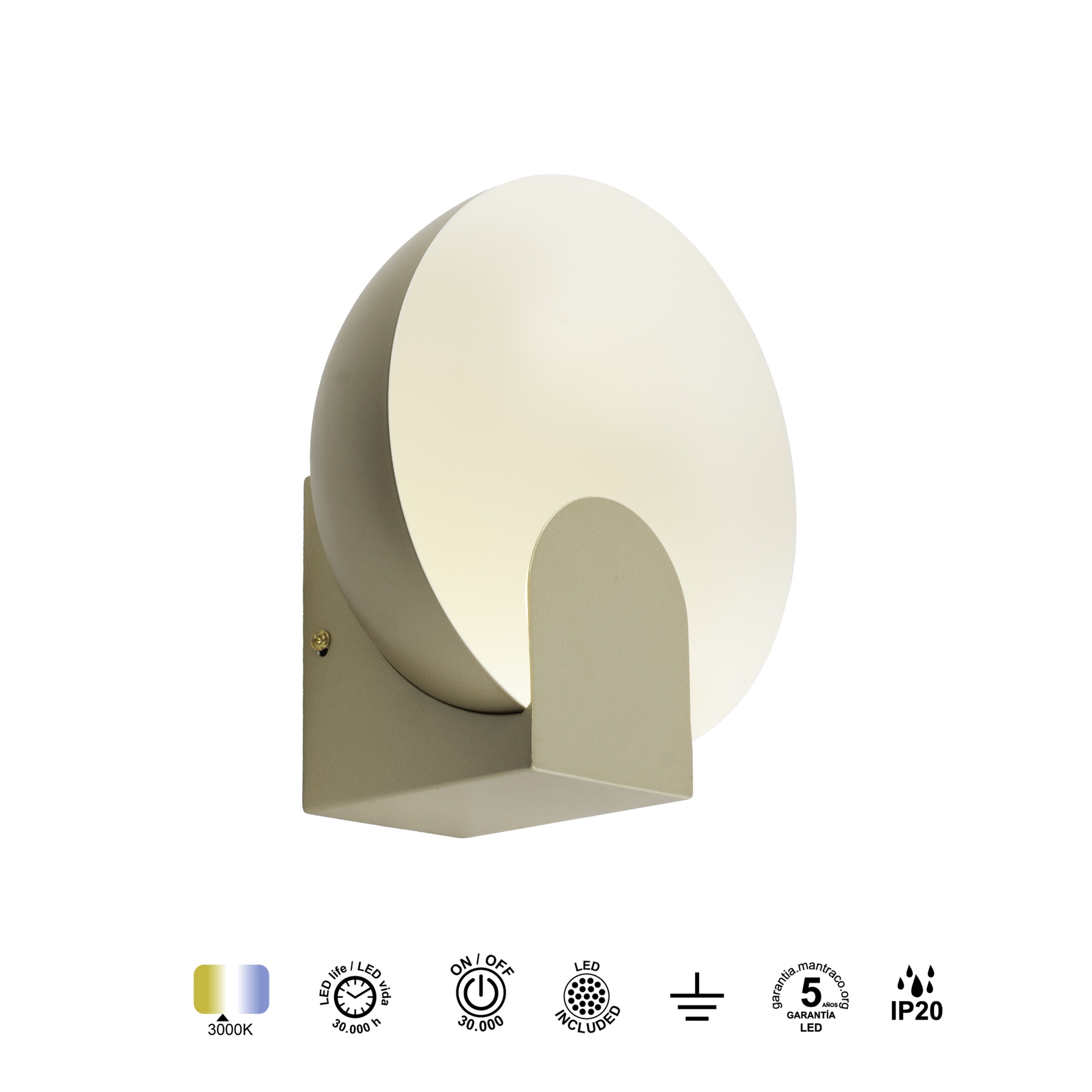 OCULO * LED WALL LAMP (SMALL)  - GOLD