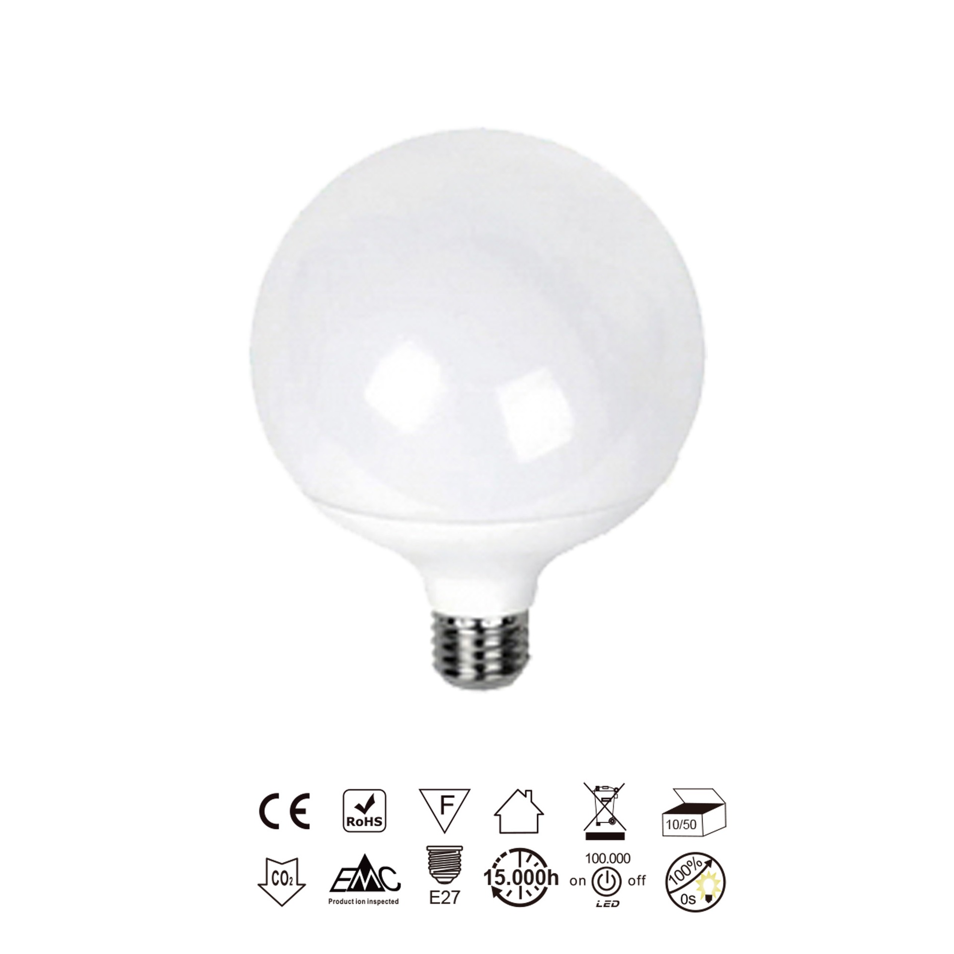 AMPOULE LED - E27 GLOBE G120 - 20W - 4000K - 1670Lm - 270º