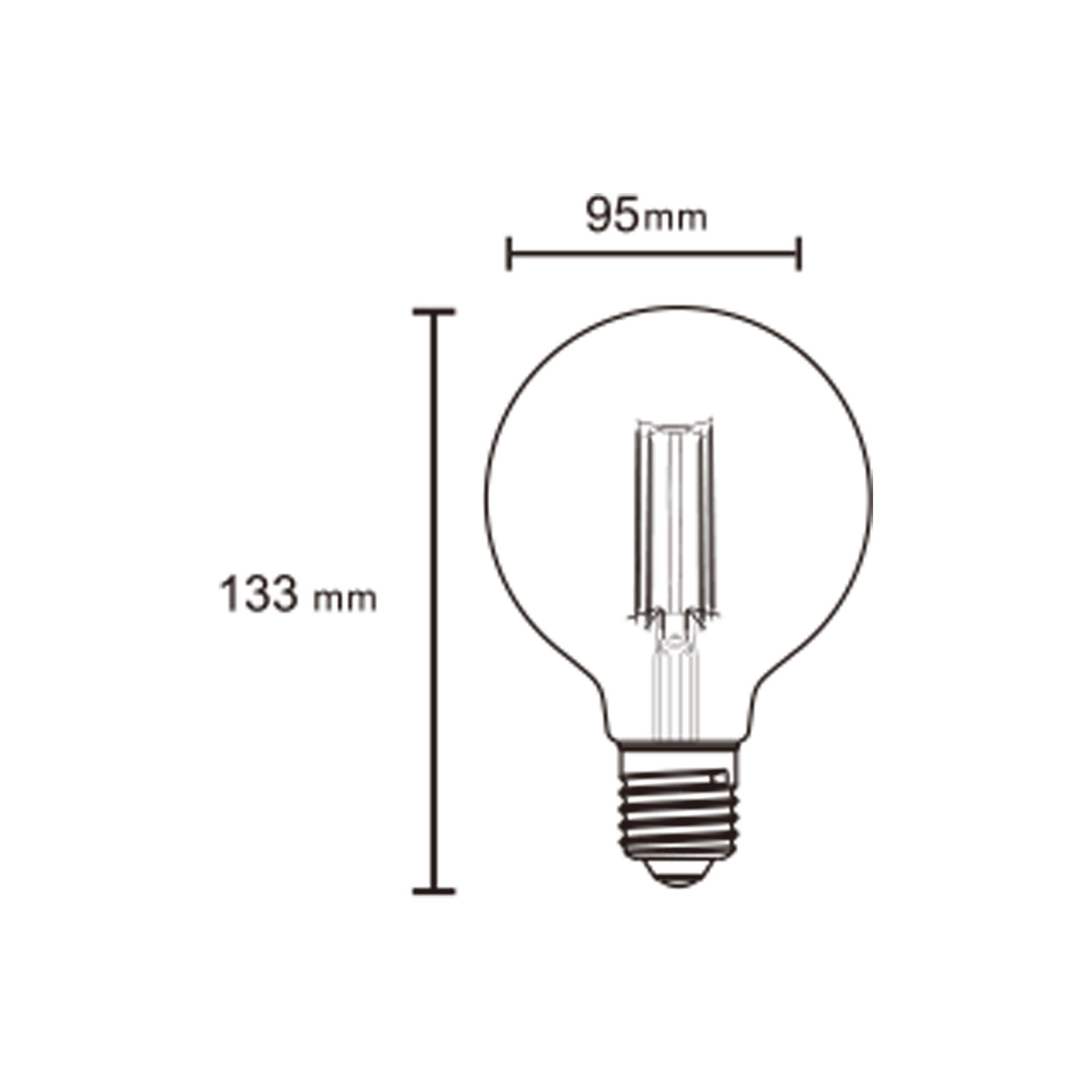 BULB LED VINTAGE AMBAR  G95 - E27 – 6,5W - 2200K