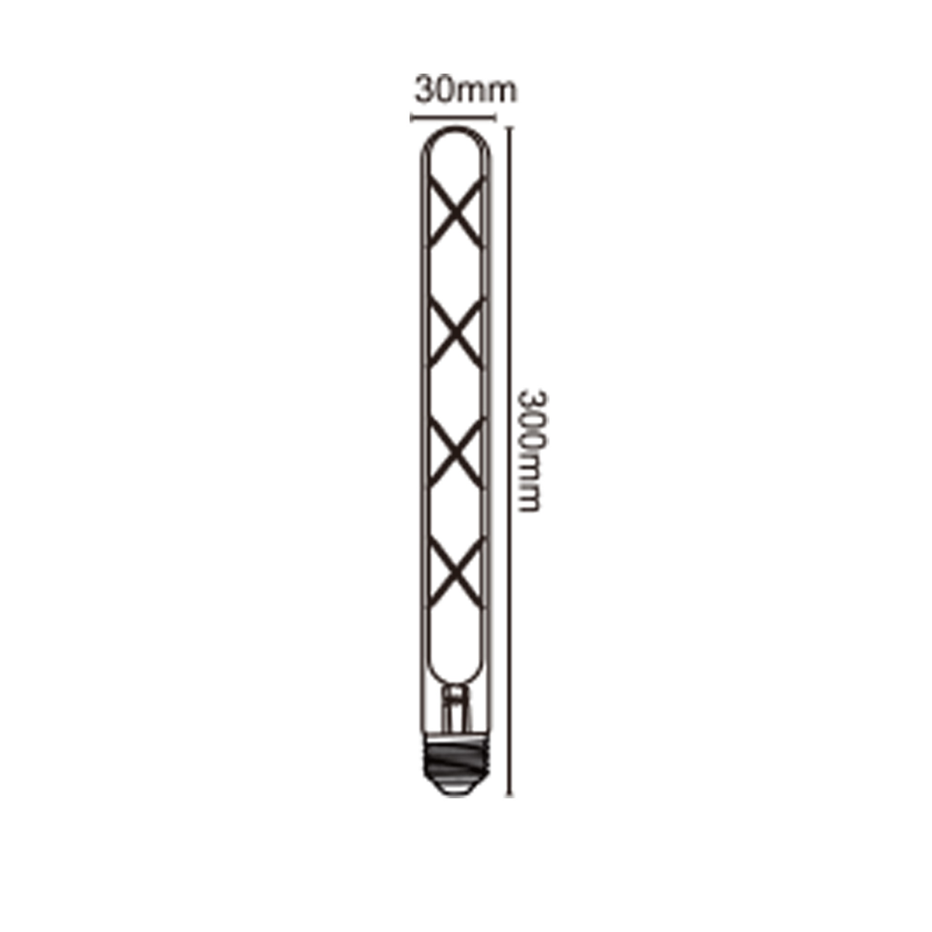 BULB LED VINTAGE AMBAR  T30 – 30CM - E27 – 7W - 2400K