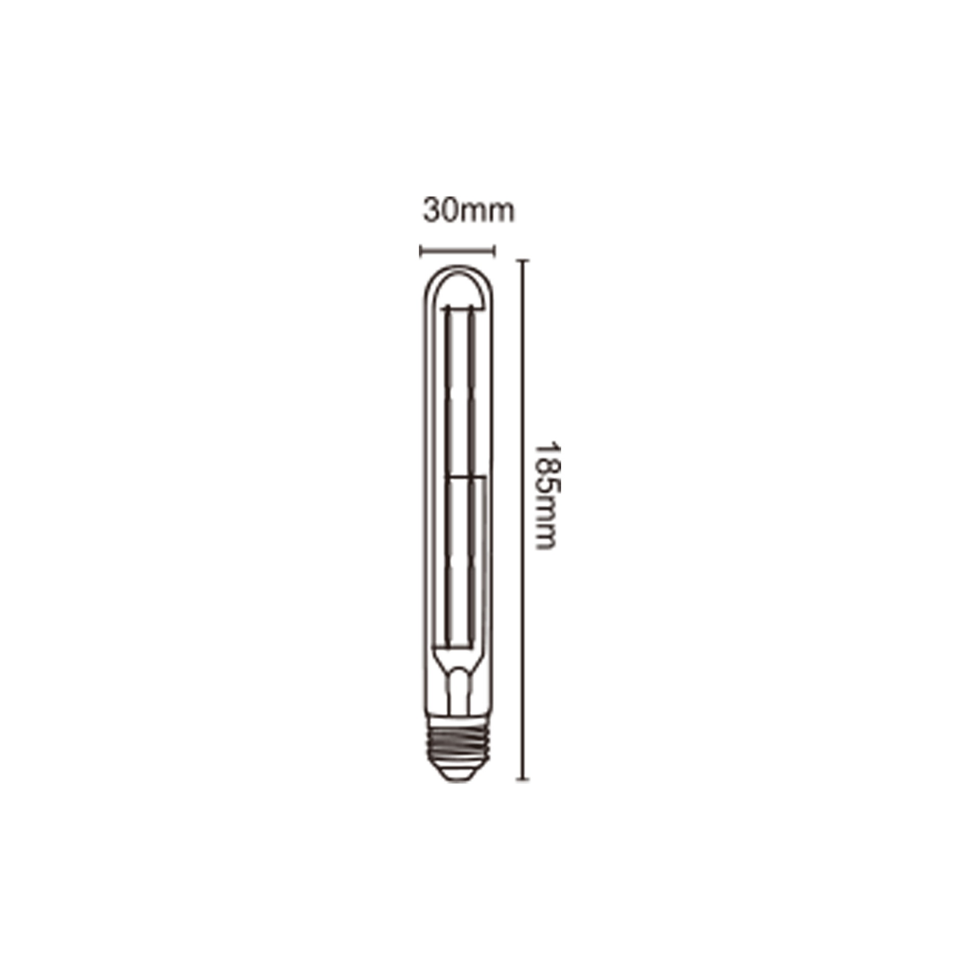 BOMBILLA LED VINTAGE AMBAR  T30 – 18,5cm - E27 – 6W - 2400K