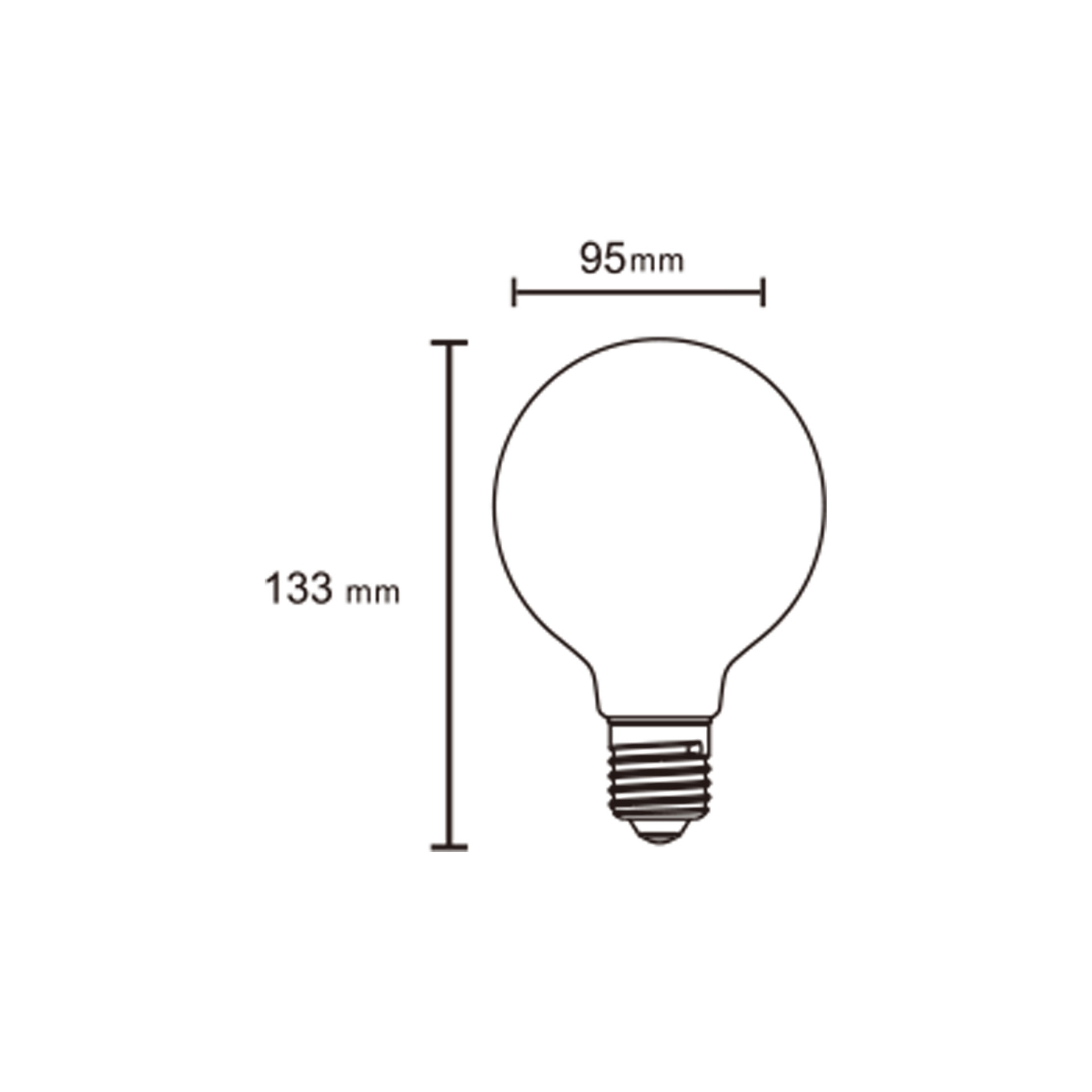 AMPOULE LED OPALE G95 - E27 – 6,5W - 3000K
