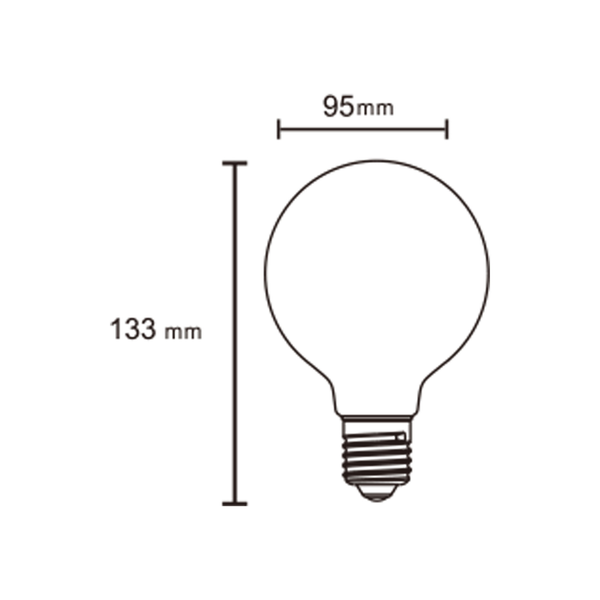 BULB LED OPAL G95 - E27 – 8W - 3000K  DIMMABLE