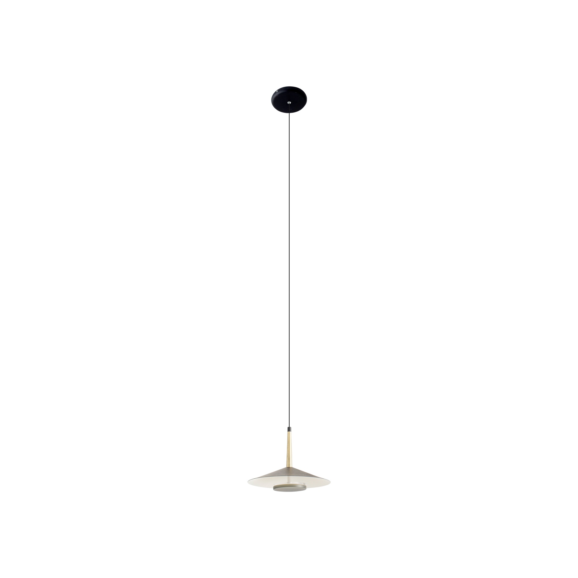 ORION * COLGANTE LED NEGRO/CUERO  1L*8W 3000K