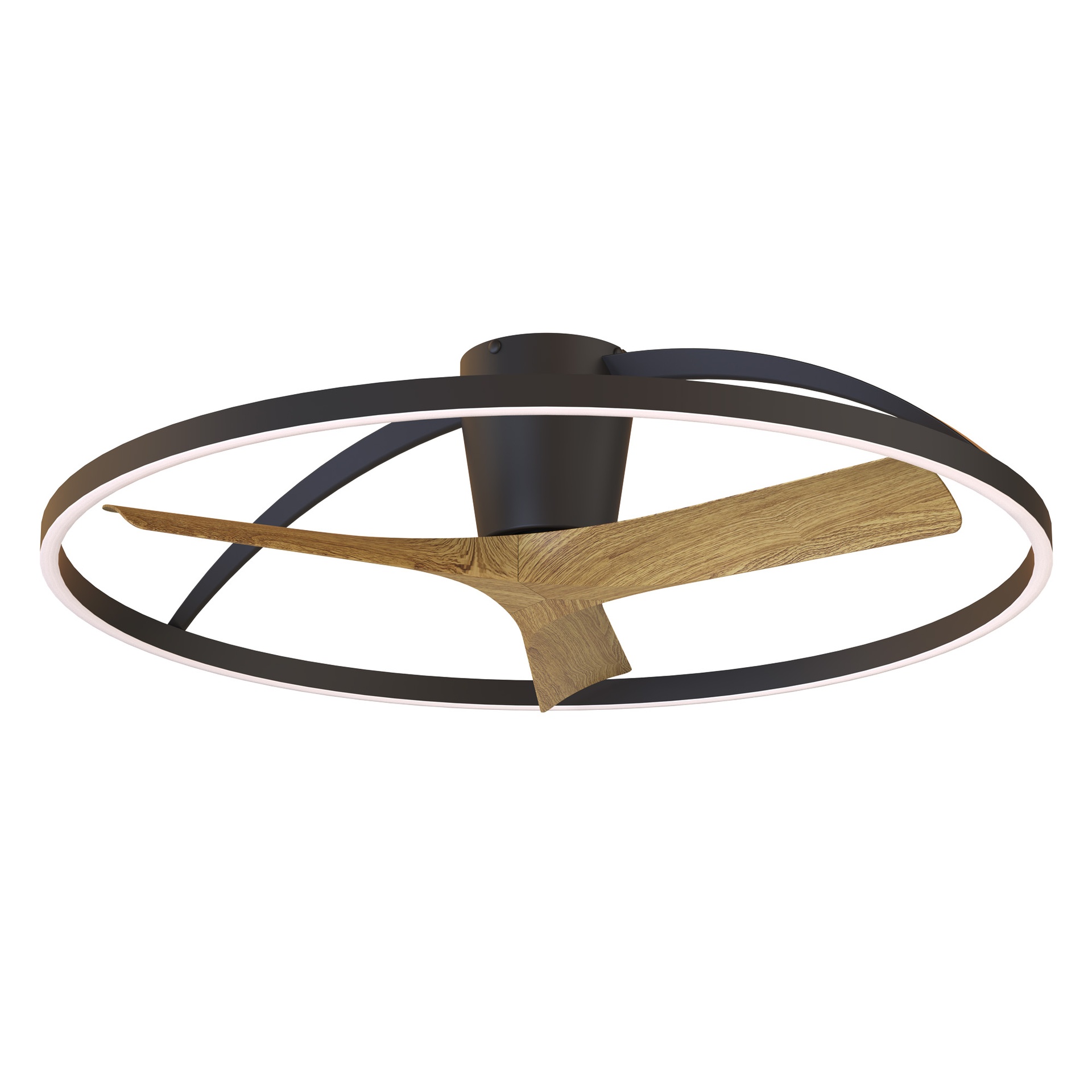 NEPAL II * VENTILATORE A SOFFITTO  - NERO-LEGNO - GRANDE