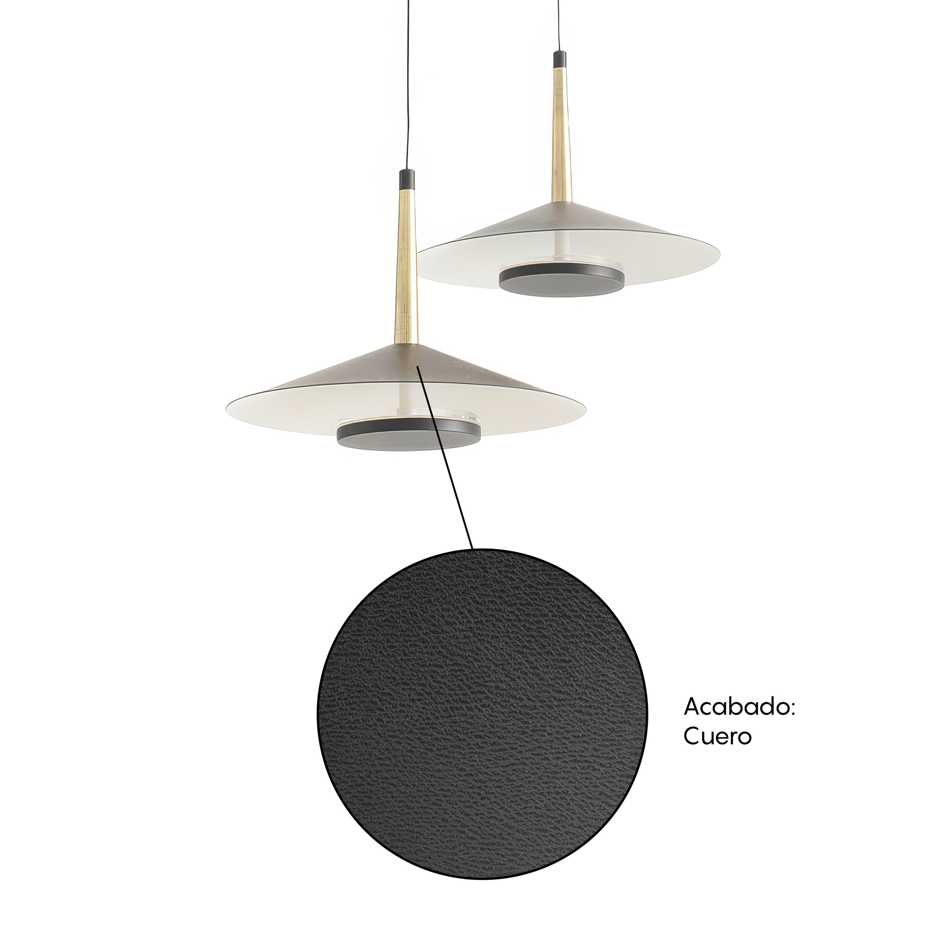 Orion · Luminarias de techo · Negro / Cuero