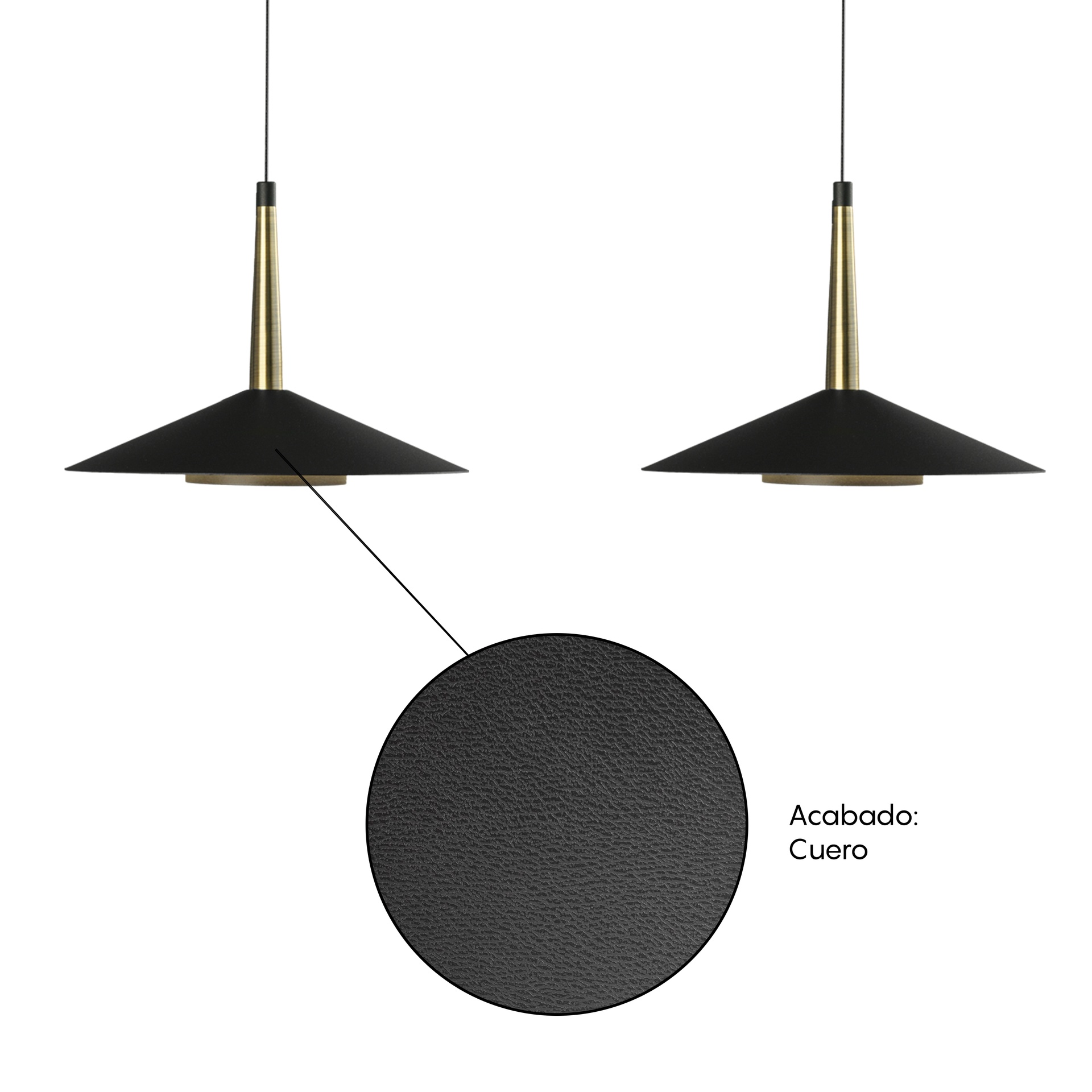 ORION * LAMPADA LINEALE NERO/CUOIO 3L LED  24W 3000K