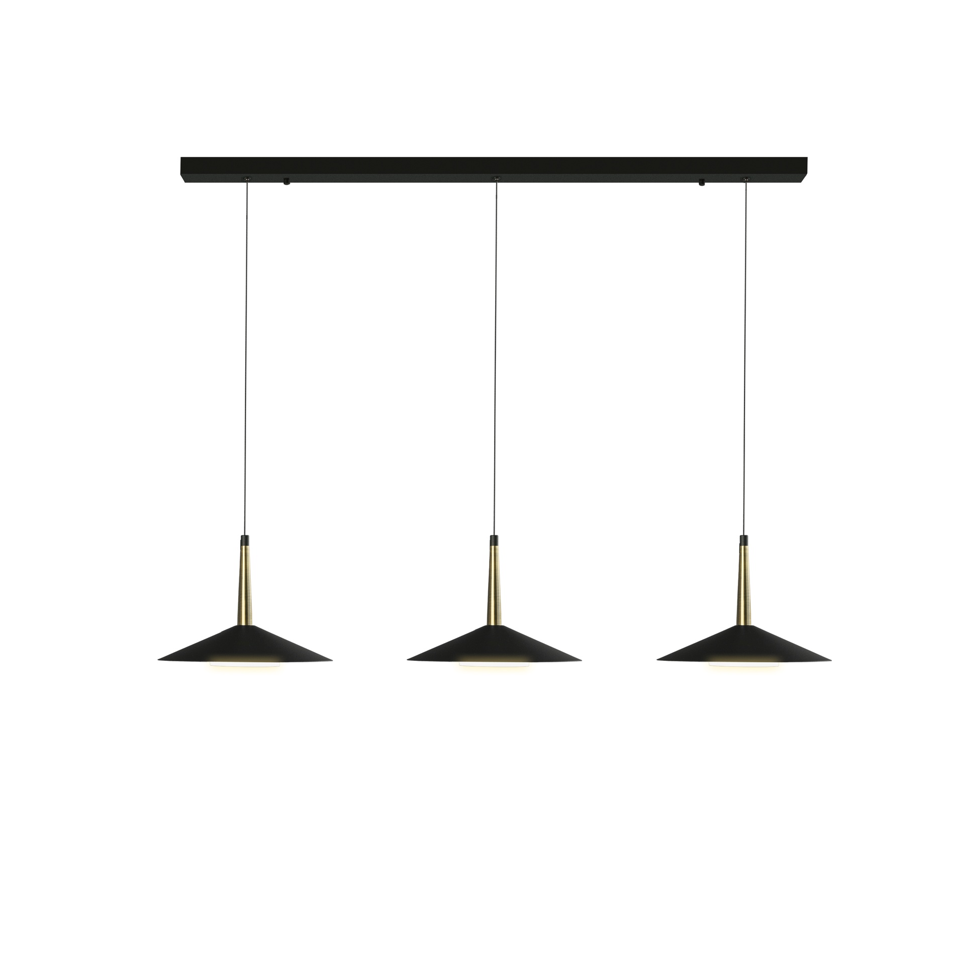 ORION * LAMPADA LINEALE NERO/CUOIO 3L LED  24W 3000K