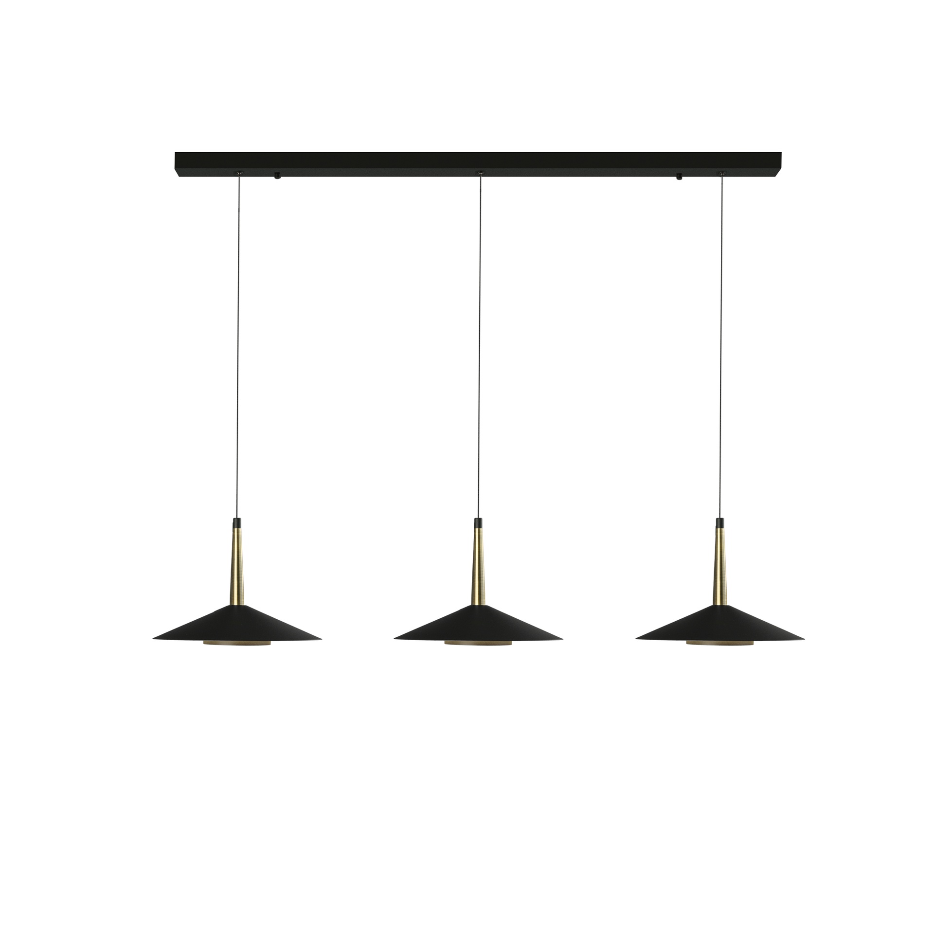 ORION * LAMPADA LINEALE NERO/CUOIO 3L LED  24W 3000K
