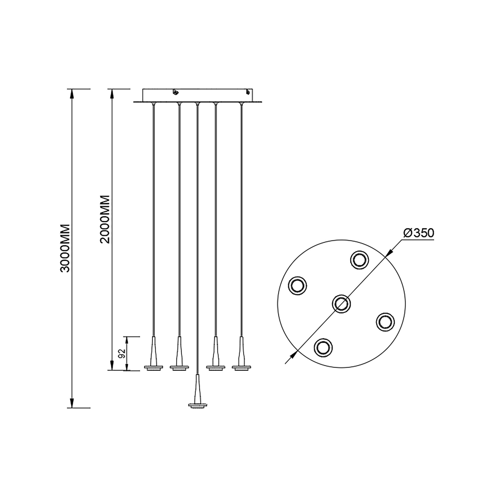 Andromeda · Luminaires de plafond · Or