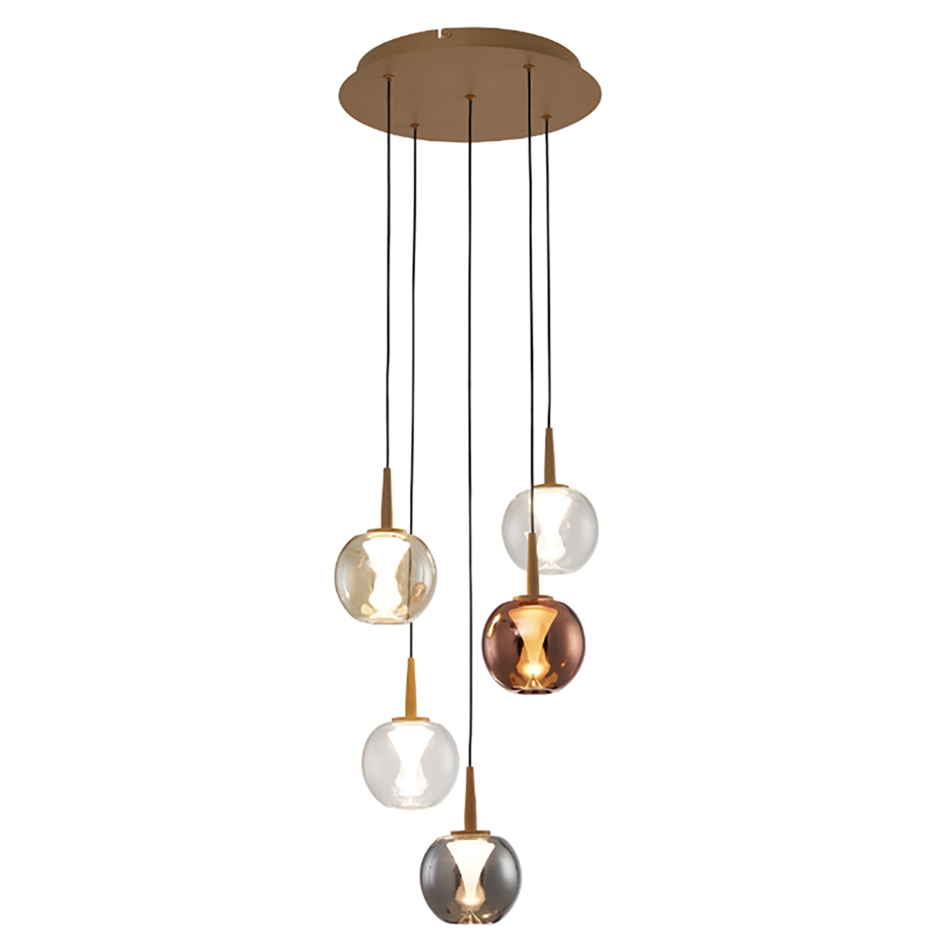ANDROMEDA * PENDANT 5L- BASE (ROUND)  GOLD - 8941(X2) +8938+8939+8940