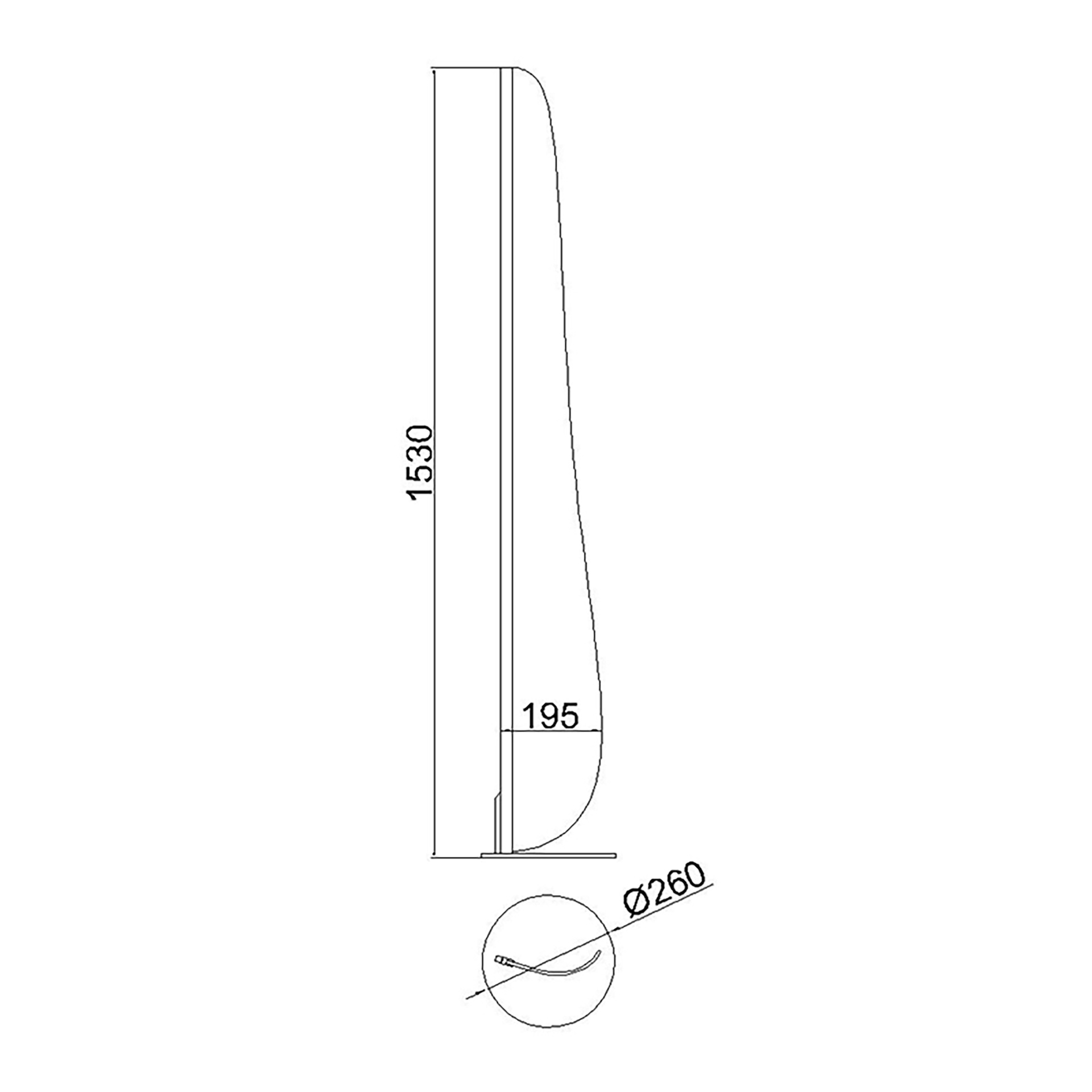 ***DES*** BIANCA * LED FLOOR LAMP - (SMALL) 