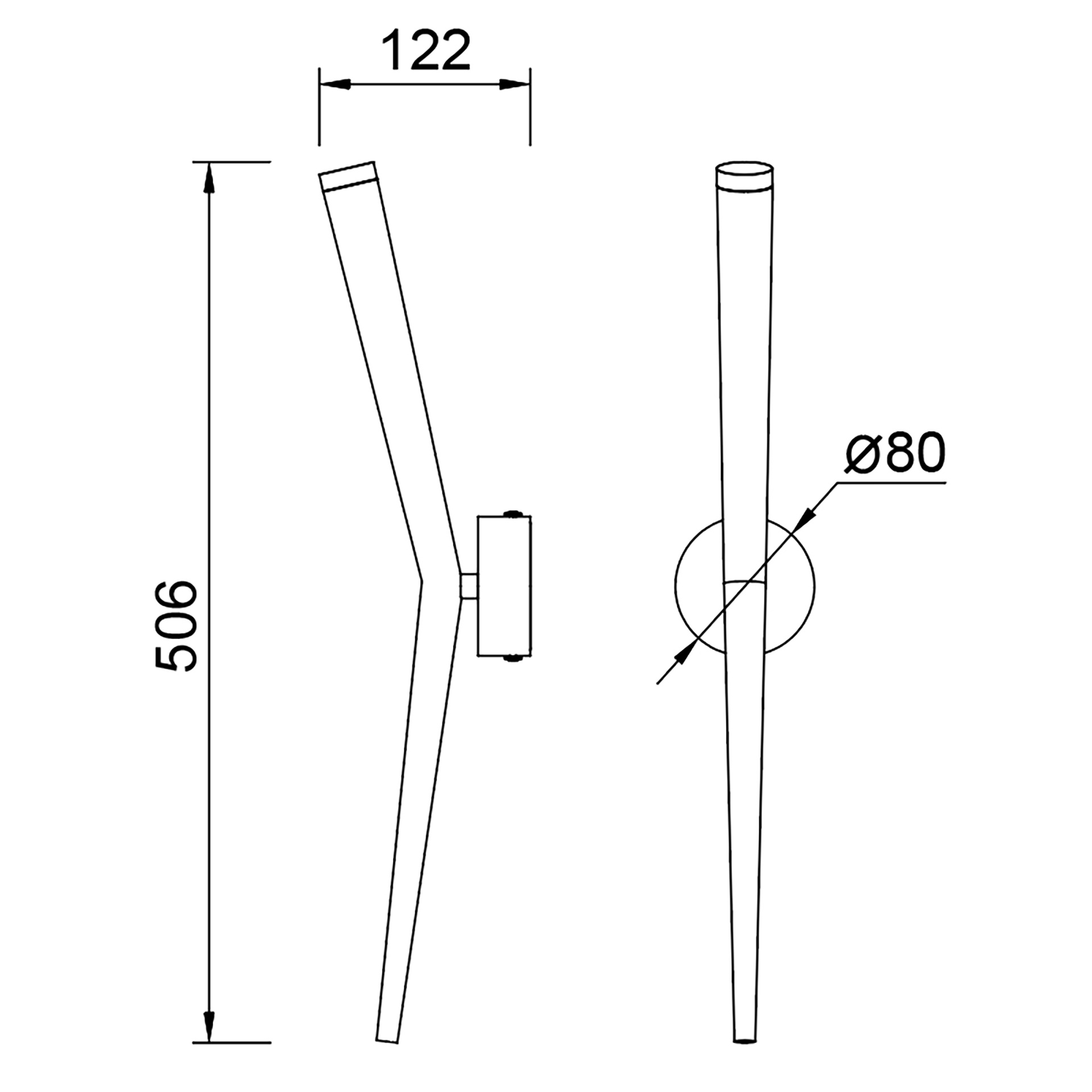 BOOMERANG * WALL LAMP BOOMERANG ( 1 L ) BLACK
