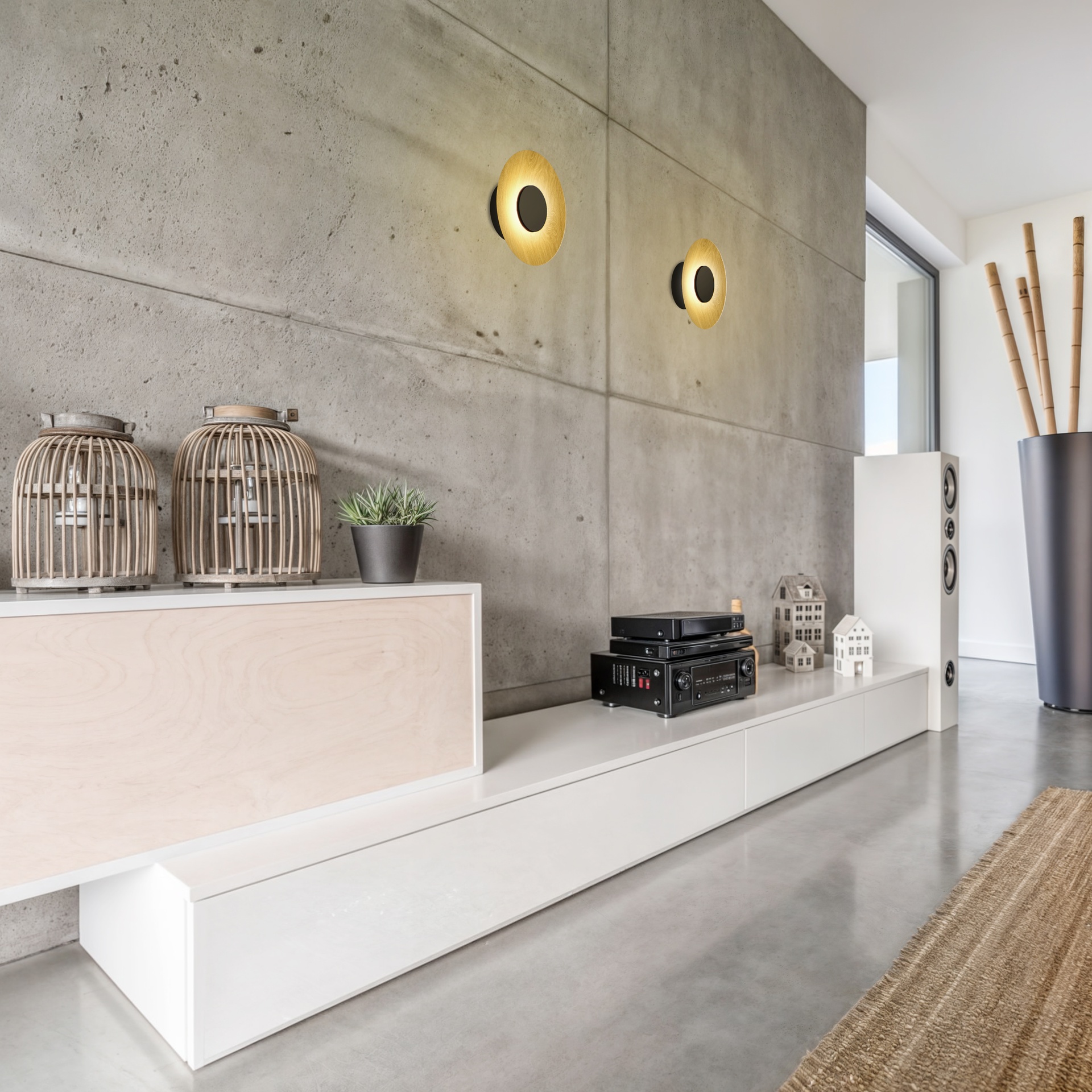 ORION * LED WALL LAMP 8W 3000K BLACK/ WOOD