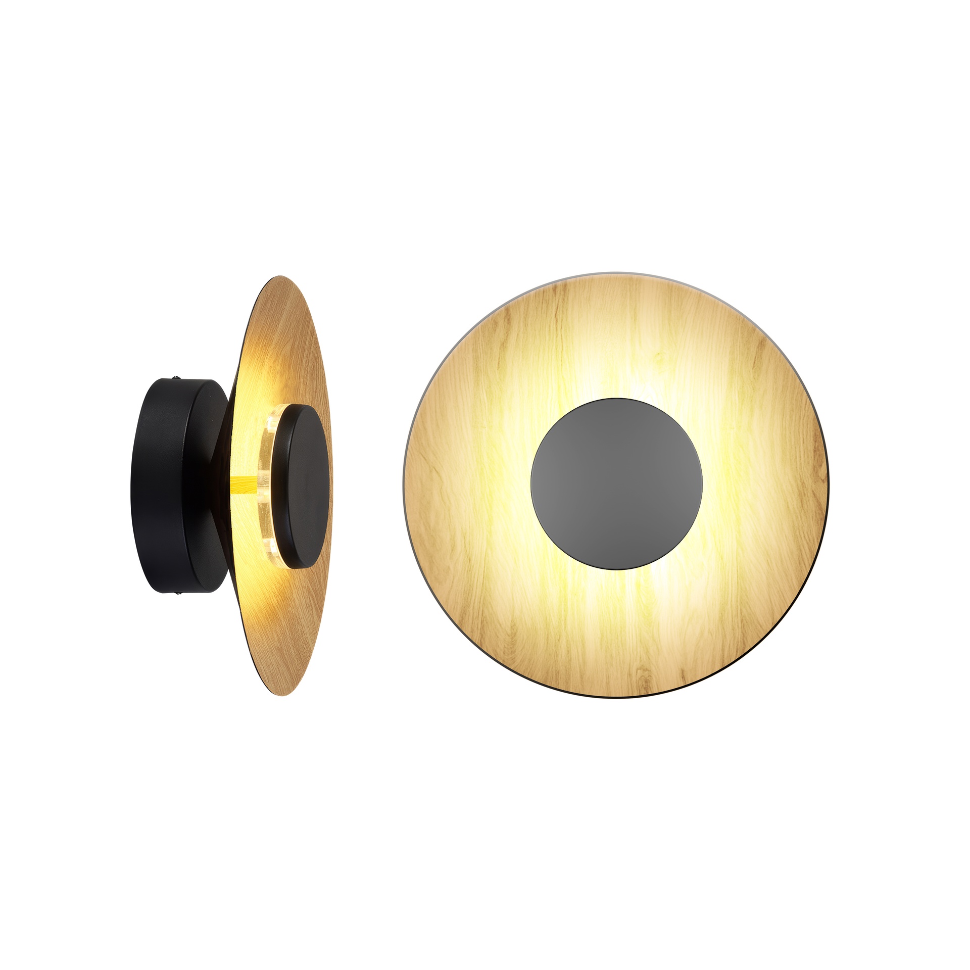 ORION * LED WALL LAMP 8W 3000K BLACK/ WOOD