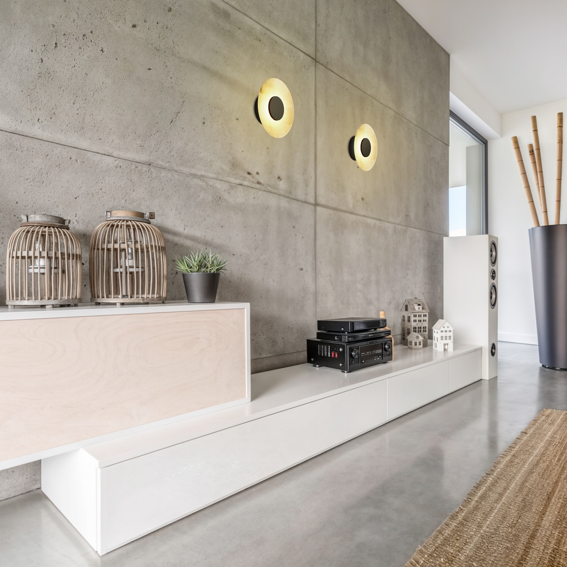 Orion · Luminaires muraux · Noir + Or