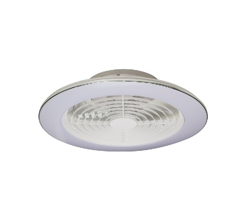 Alisio XL · Plafonnier-ventilateur à pales intégrées · Noyer / Noir
