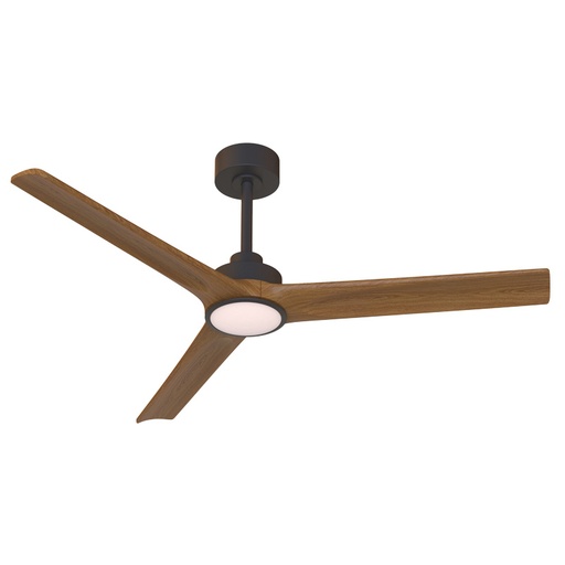 Woody · Ventilatore da soffitto con luce · Noce / Nero
