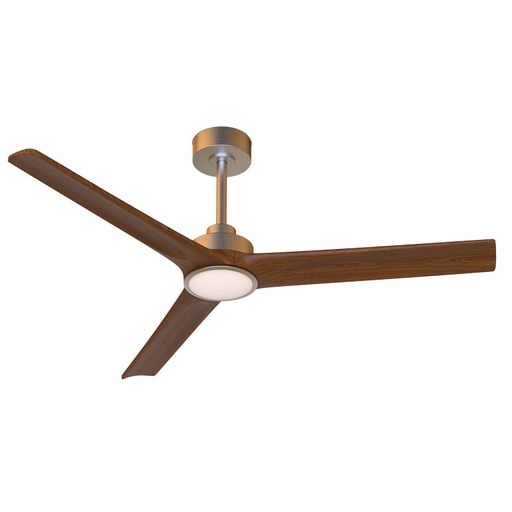 Woody · Ventilatore da soffitto con luce · NICHEL SATINATO / NOCE