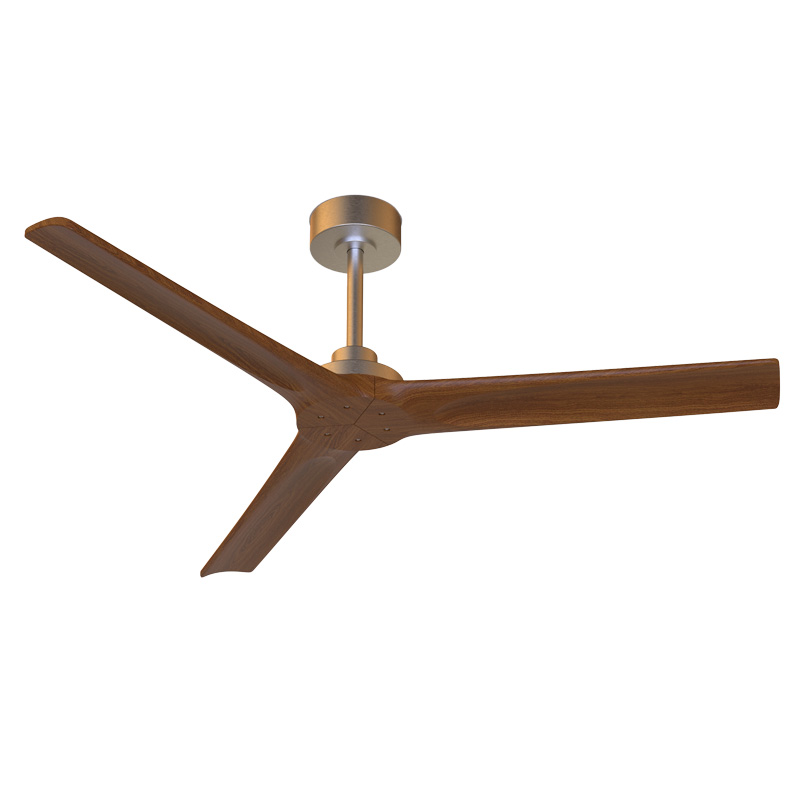 WOODY * FAN NO LIGHT SATIN NICKEL/WALNUT