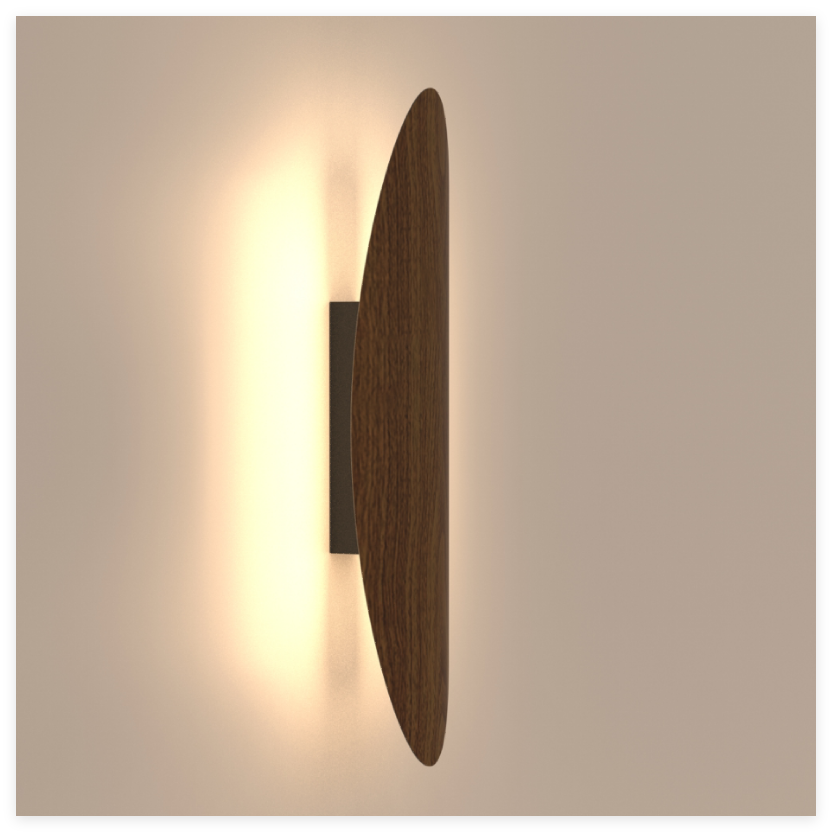 Órbita · Lampade da parete · Noce / Nero