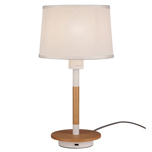 Nordica · Lampes à poser · Blanc / Bois