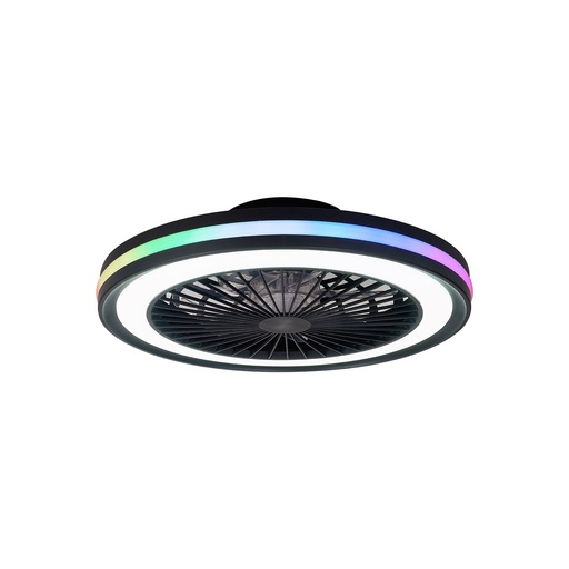 Gamer · Ceiling fan light with enclosed blades · Black