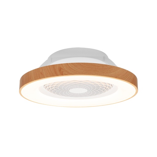 Tíbet · Plafón-ventilador de aspas ocultas con luz · Madera / Blanco