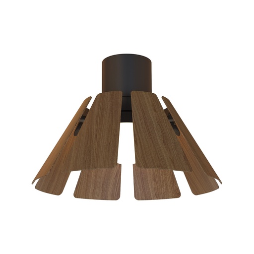 Centrifugue · Ventilateur de plafond à pales rétractables avec éclairage · Noyer / Noir
