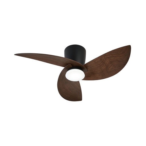 Nilo · Ventilateur de plafond avec éclairage · Noyer / Noir