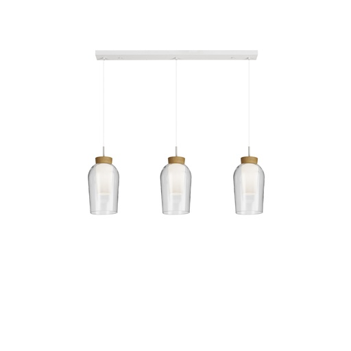 Nora · Luminarias de techo · Blanco / Madera