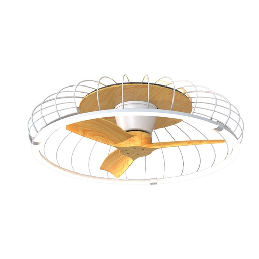 Nature · Ventilateur de plafond avec éclairage · Bois / Blanc