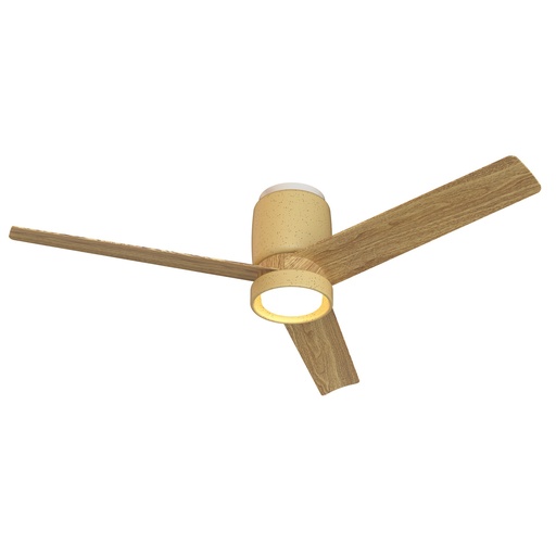 Cerámica M · Ceiling fan with light · Beige ceramic + Wood