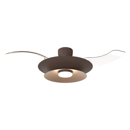 Patagonia · Ventilador de aspas desplegables con luz · Café / Cobre cepillado